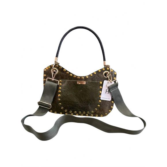 NEW 1 HIDE BAGS women's medium bag in green leather - Picture 1 of 1